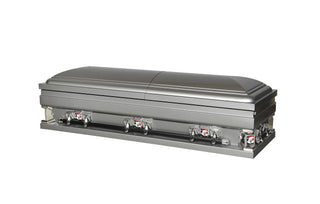 Solace XL Silver 33" Half Couch Steel Casket