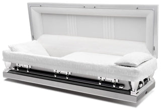 Solace Titan Virgo Silver Full Couch Casket
