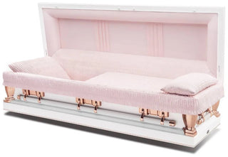 Solace titan pink full couch casket