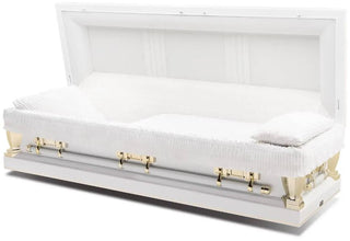 Solace Titan Virgo White Full Couch Casket