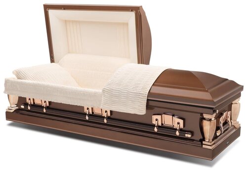 Batesville Virgo Copper Half Couch Steel Casket – Solace Caskets