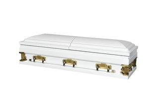titan white couch casket