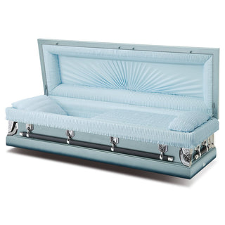 Solace Titan Misty Blue Full Couch Casket
