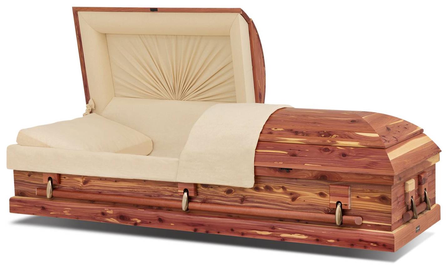 Ataúd de medio sofá de cedro Solstice de Batesville – Solace Caskets